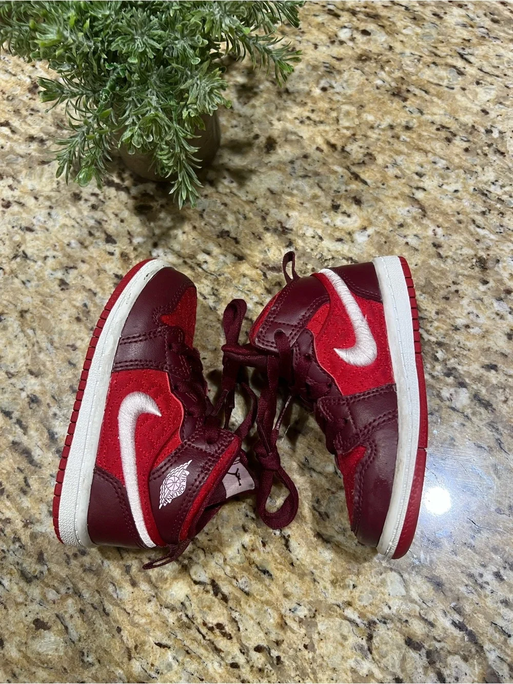 Nike Jordan Toddler Red/Pink/Maroon High-Top Sneakers 7C